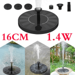 2 models Solar Fountain Pool Pond Waterfall Fountain Garden Decoration Outdoor Bird Bath - Image 4
