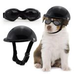 Pet Helmet New Motorcycle Helmet With Sunglasses Pet Toy Hat Dog Cat Head Protection