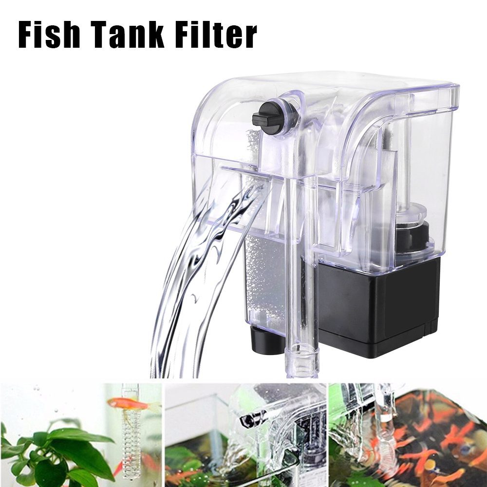 Mini Aquarium Waterfall Filter Aeration Pump Wall-mounted Mute Filter Pure Water Quality
