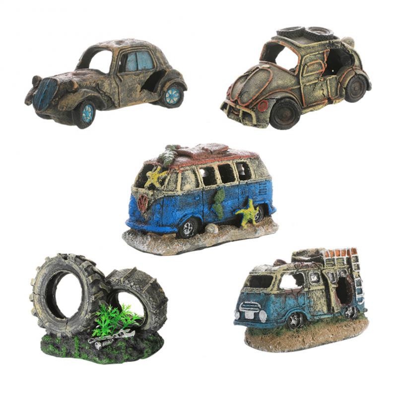 Resin Aquarium Ornaments Decorations Artificial Car Landscaping Accessories For Fish Tank Resin Aquarium Ornaments Decorations Artificial Car Landscaping Accessories For Fish Tank