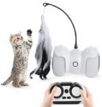 Smart Electronic Cat Toy Interactive Automatic Running LED With Ball And Stick Feather Intelligent Remote Control
