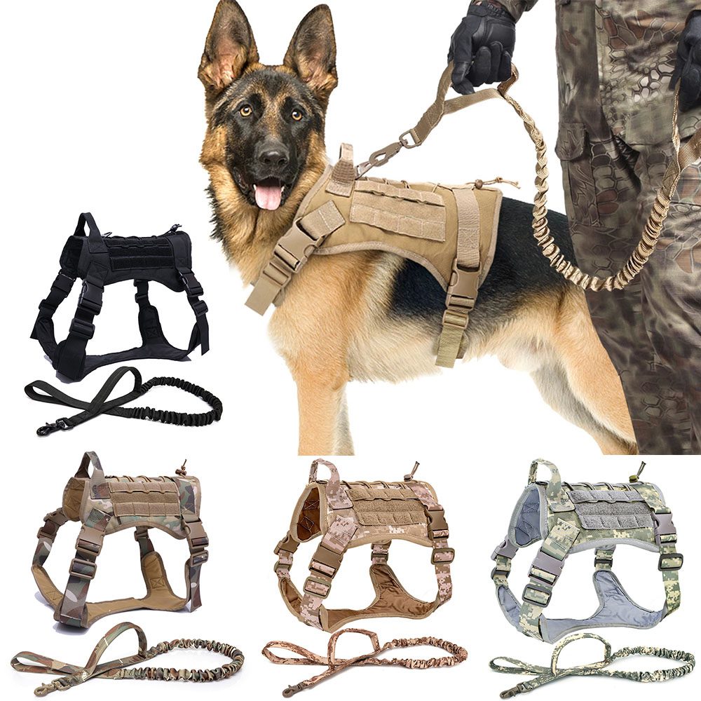 Tactical Dog Harness Pet Training Vest Dog Harness And Leash Tactical Dog Harness Pet Training Vest Dog Harness And Leash