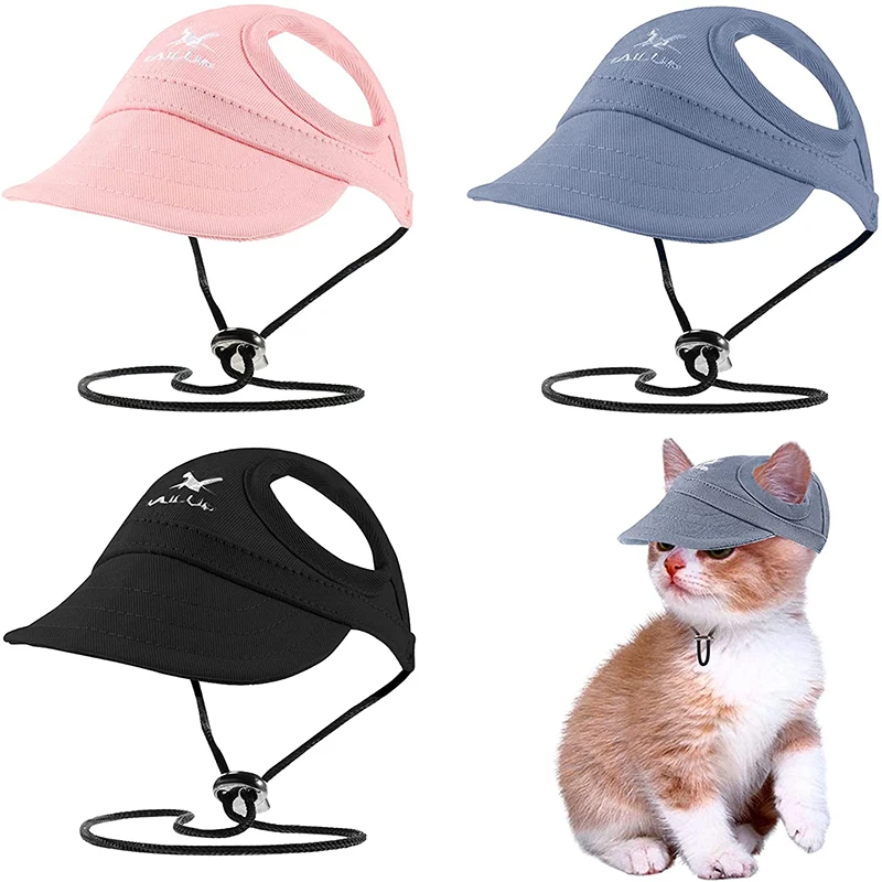 Pet Cat and Puppy Hats Summer Plain Oxford Hat Outdoor Sun Hat Pet Cat and Puppy Hats Summer Plain Oxford Hat Outdoor Sun Hat