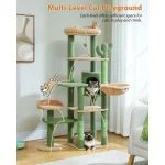 Scratching post and 2-perch tree with large hammock, multiple levels, - Image 3