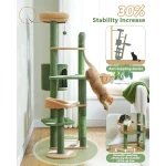 Scratching post and 2-perch tree with large hammock, multiple levels, - Image 4