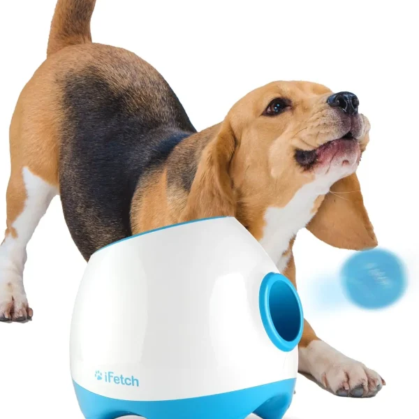 Automatic Ball Launcher for Medium to Large Dogs, Indoor and Outdoor, Includes 3 Standard Size Tennis Balls