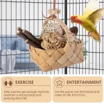 Bird Toys, with Storage Basket, Ball Toys, Branches for Parrots, Parakeets - Image 2